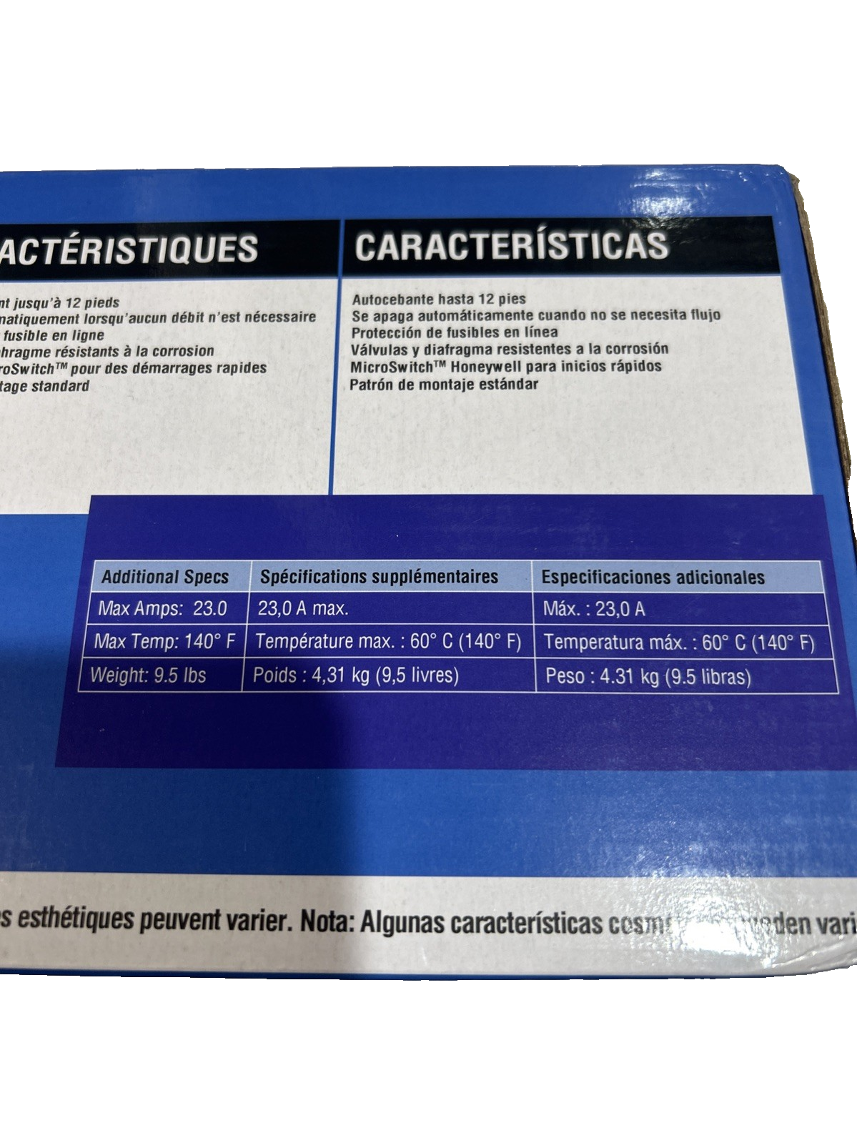 EVERFLO METAL Diaphragm Water Pump EF7000 26.5LPM 23AMP 60PSI1