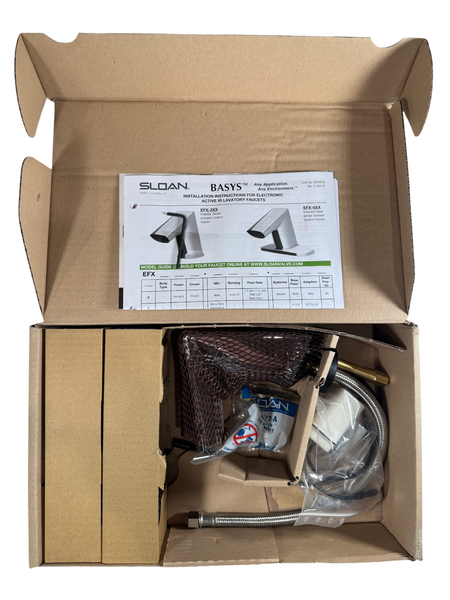 Sloan EFX375.000.0000 0.5 GPM 6VDC 2A Single-Post Deck Bathroom Sensor Faucet2