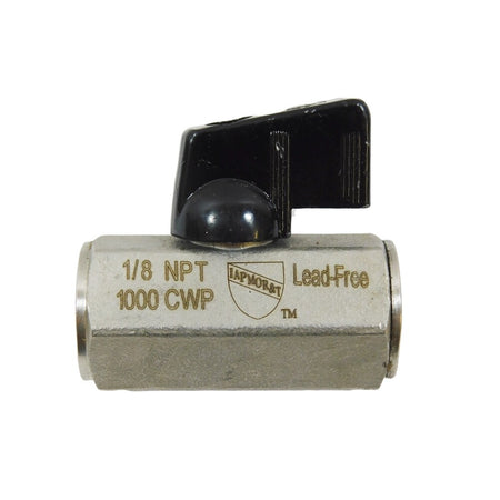 G-SSMF-18NL Mini Ball Valve Stainless Steel 1/8" FNPT Inline Full Port -0