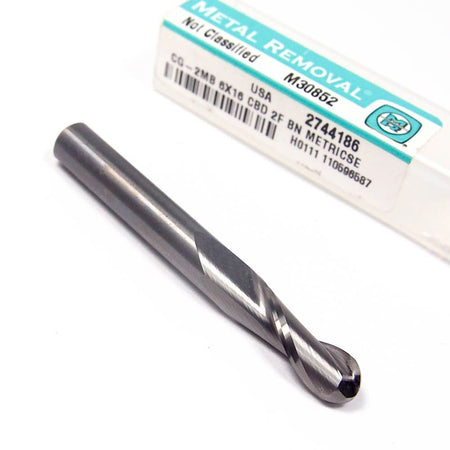 METAL REMOVAL Carbide Ball End Mill 6mm 2FL M308522