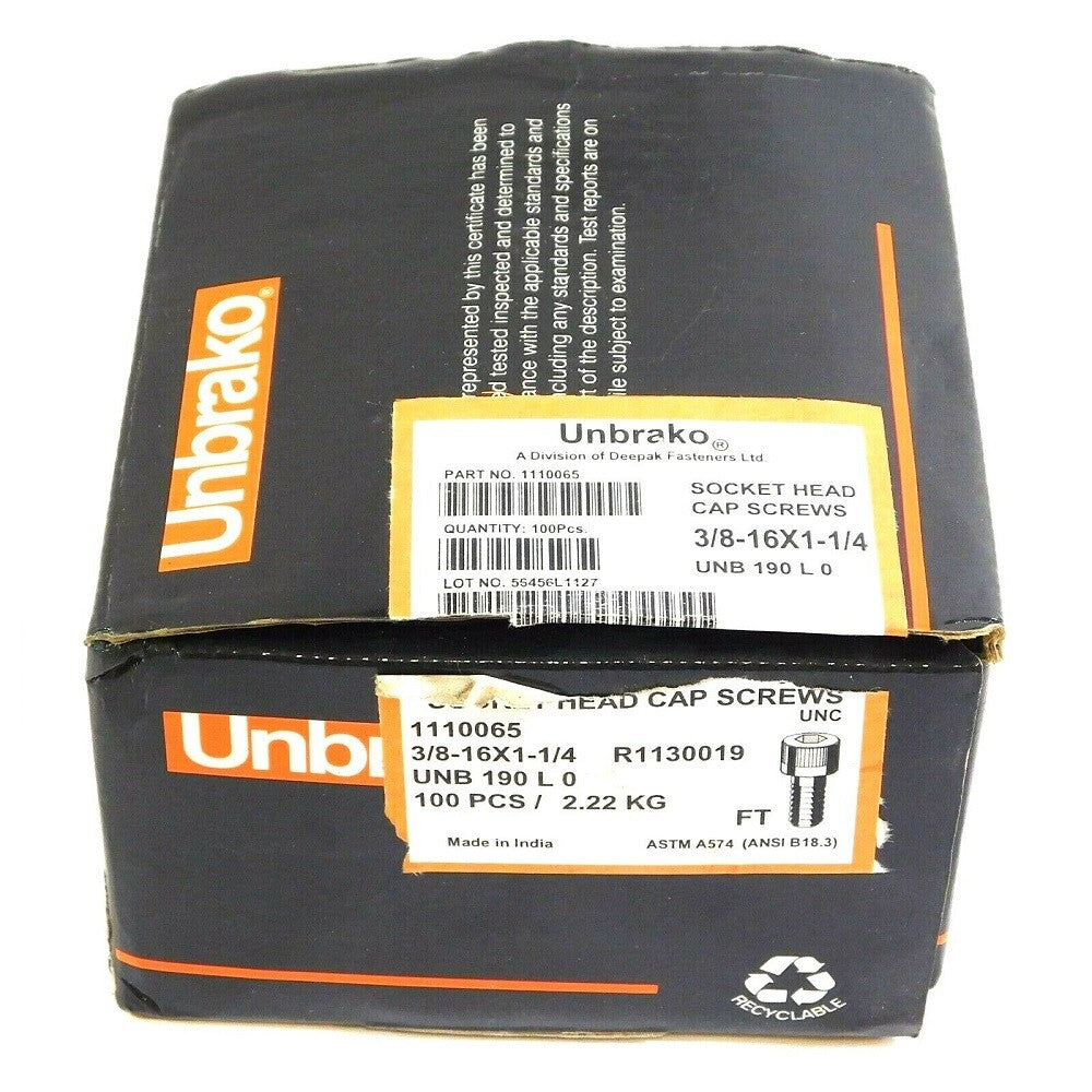 Unbrako 1110065 Alloy Steel Socket Cap Screw (Pack of 100)2