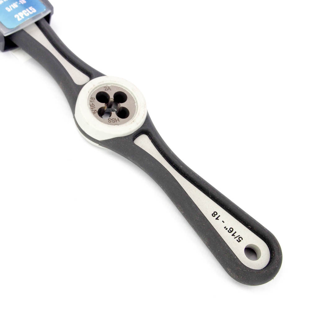 5/16-18  Integrated Die & Die Stock Right Hand Thread HSS Self-Centering Hand -1