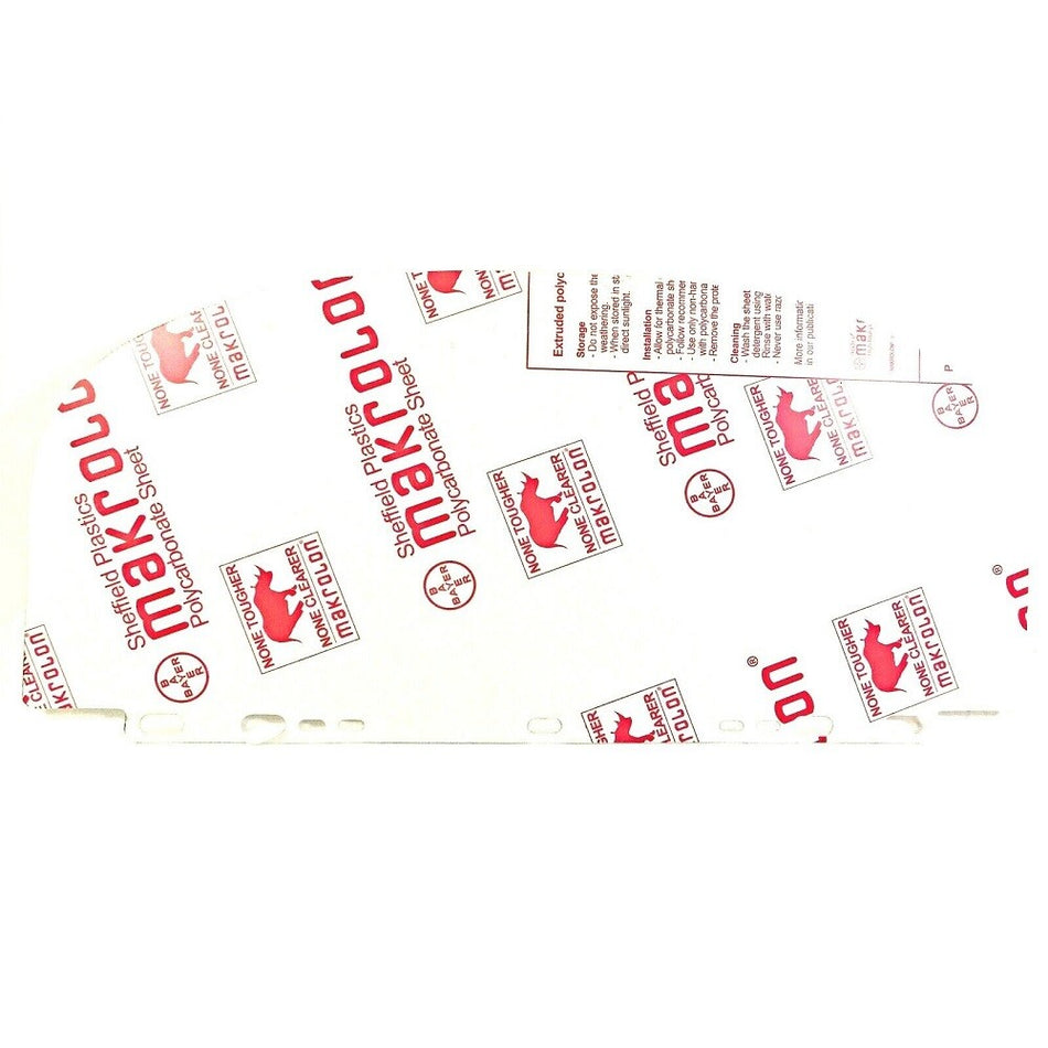 Makrolon 9194 19-1/4" x 9" x .05" Clear Polycarbonate Sheet for Helmet Visor0