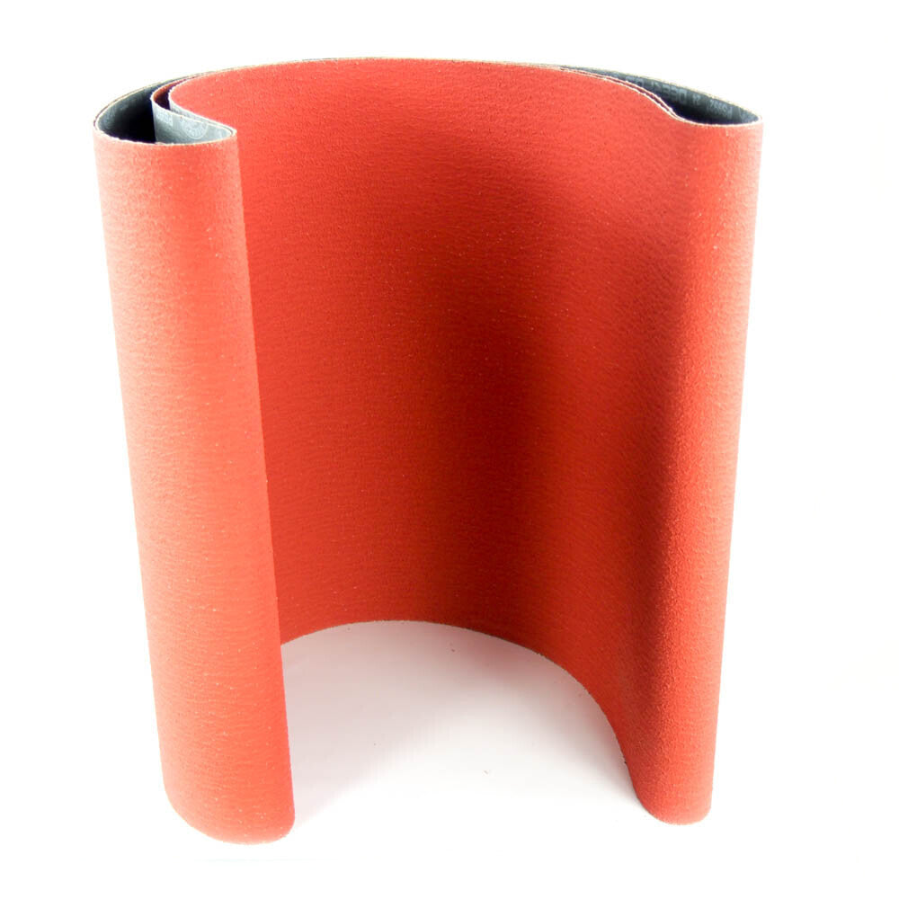 Deerfos PS992 24" Wide x 84" Long Ceramic 24 Grit Sanding Belt (3-Pack) -0