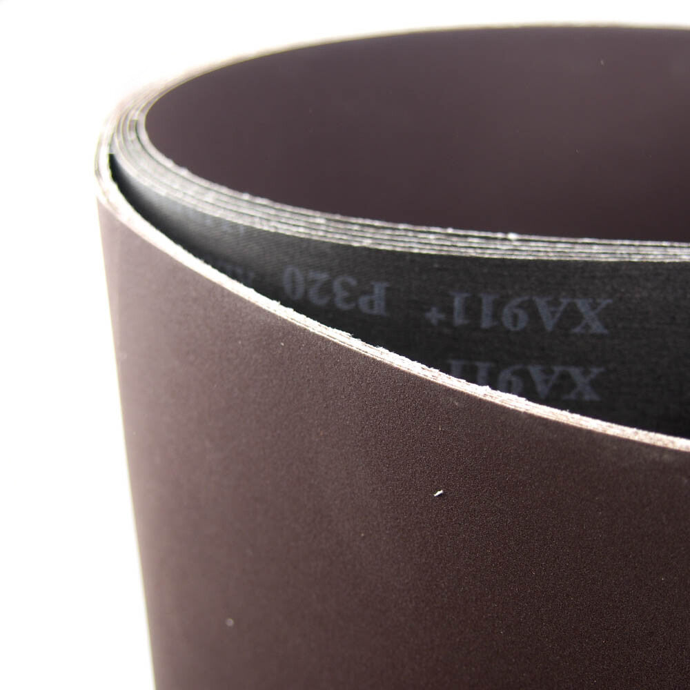 Deerfos XA911 24" Wide x 84" Long Coated 320 Grit Sanding Belt (5-Pack) -2