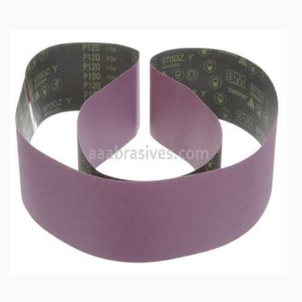 3M 970DZ 51125-20926 4" x 89" 100 Grit Sanding Cloth Belt (Pack of 5) -1