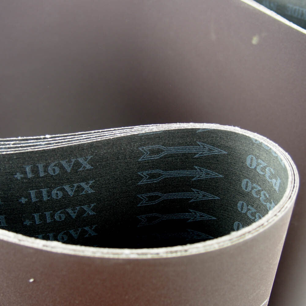 Deerfos XA911 24" Wide x 84" Long Coated 320 Grit Sanding Belt (5-Pack) -1