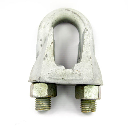 Chicago Hardware 23230 2 1-3/8" Galvanized Malleable Iron Wire Rope Clip -0