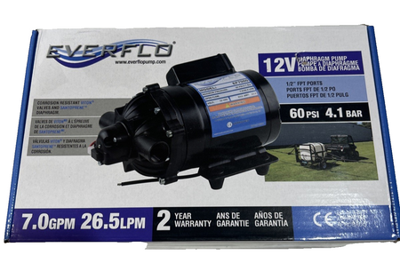 EVERFLO METAL Diaphragm Water Pump EF7000 26.5LPM 23AMP 60PSI0
