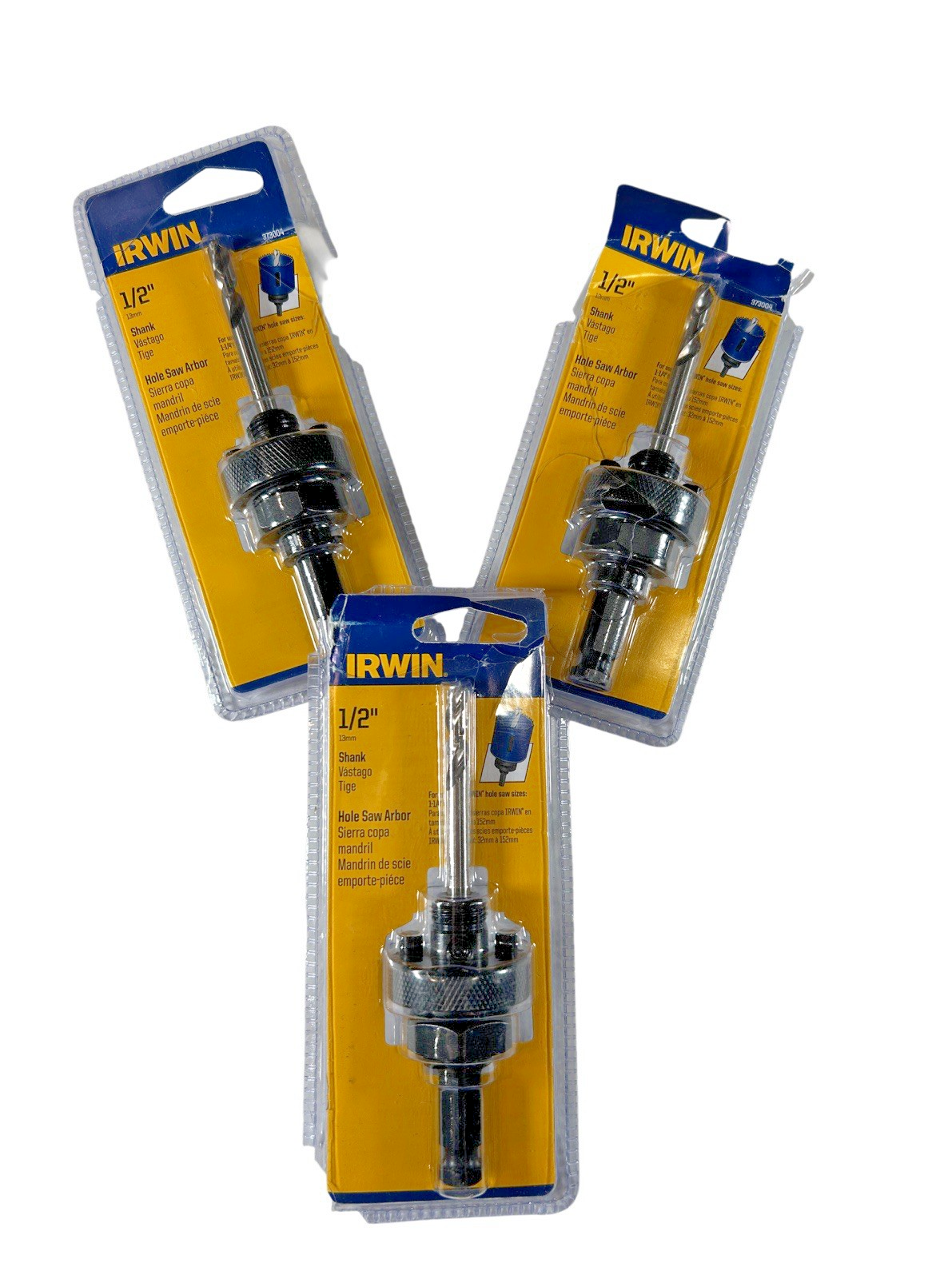 Irwin 373004 6" Saw Dia x 1/2" Hex Shank Drill Pilot Hole Saw Arbor (Pack of 3)0