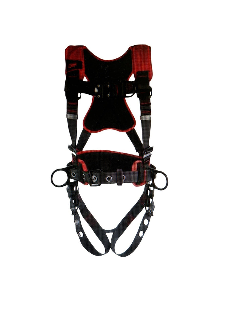 3M 1161224 420 lb Size M/L Quick-Connect/Tongue Buckles Vest Full Body Harness0