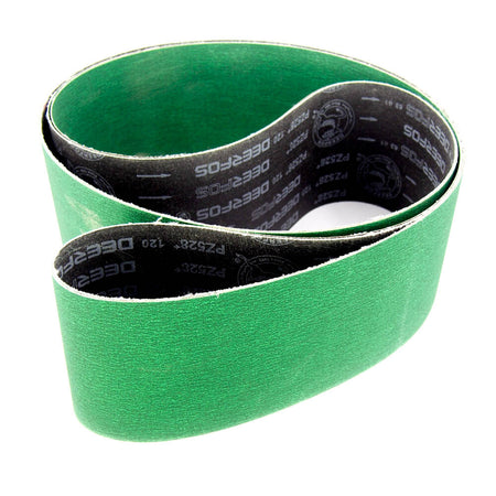 Deerfos PZ528 6" Wide x 132" Long Coated 80 Grit Sanding Belt (2-Pack) -0