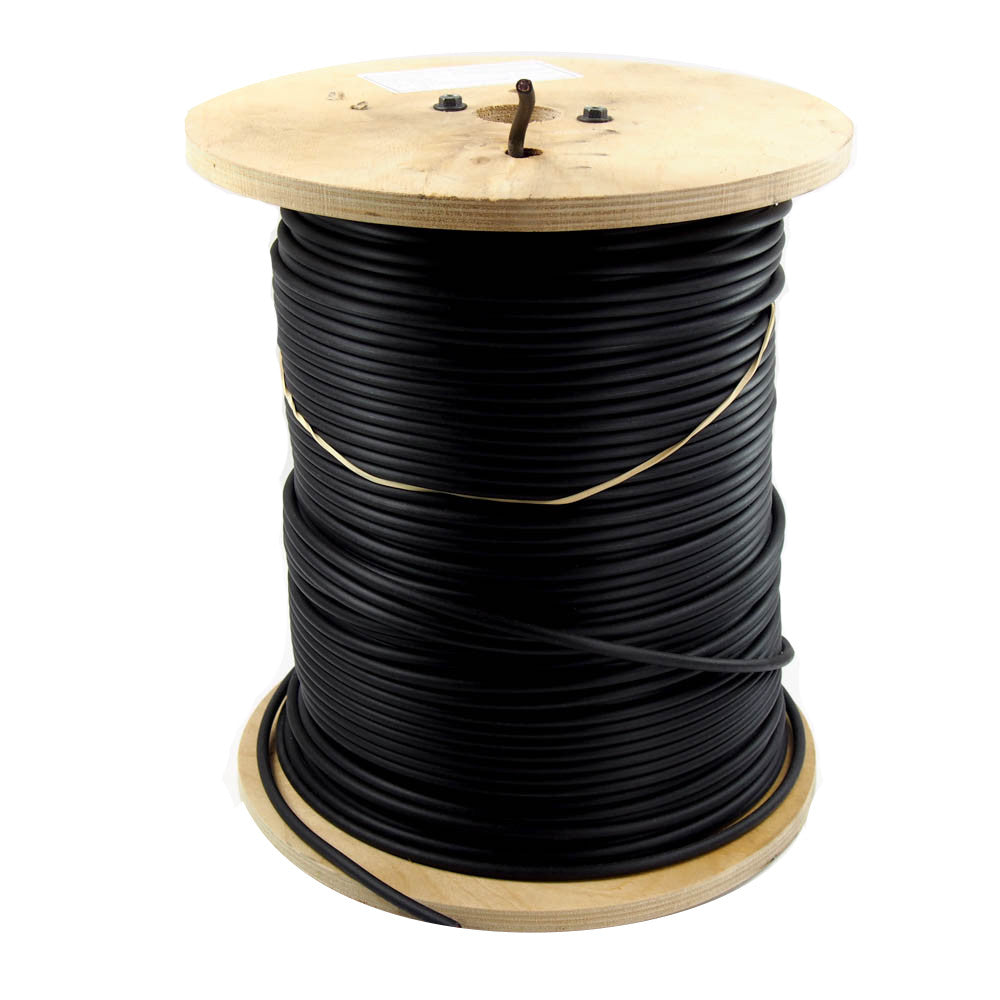 Allied Wire & Cable 3210-1000 BLK Coaxial Cable | 1000 Ft. Spool 22 AWG Black -0