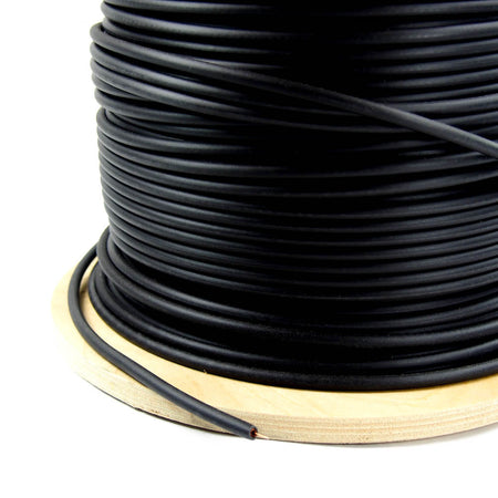 Allied Wire & Cable 3210-1000 BLK Coaxial Cable | 1000 Ft. Spool 22 AWG Black -1