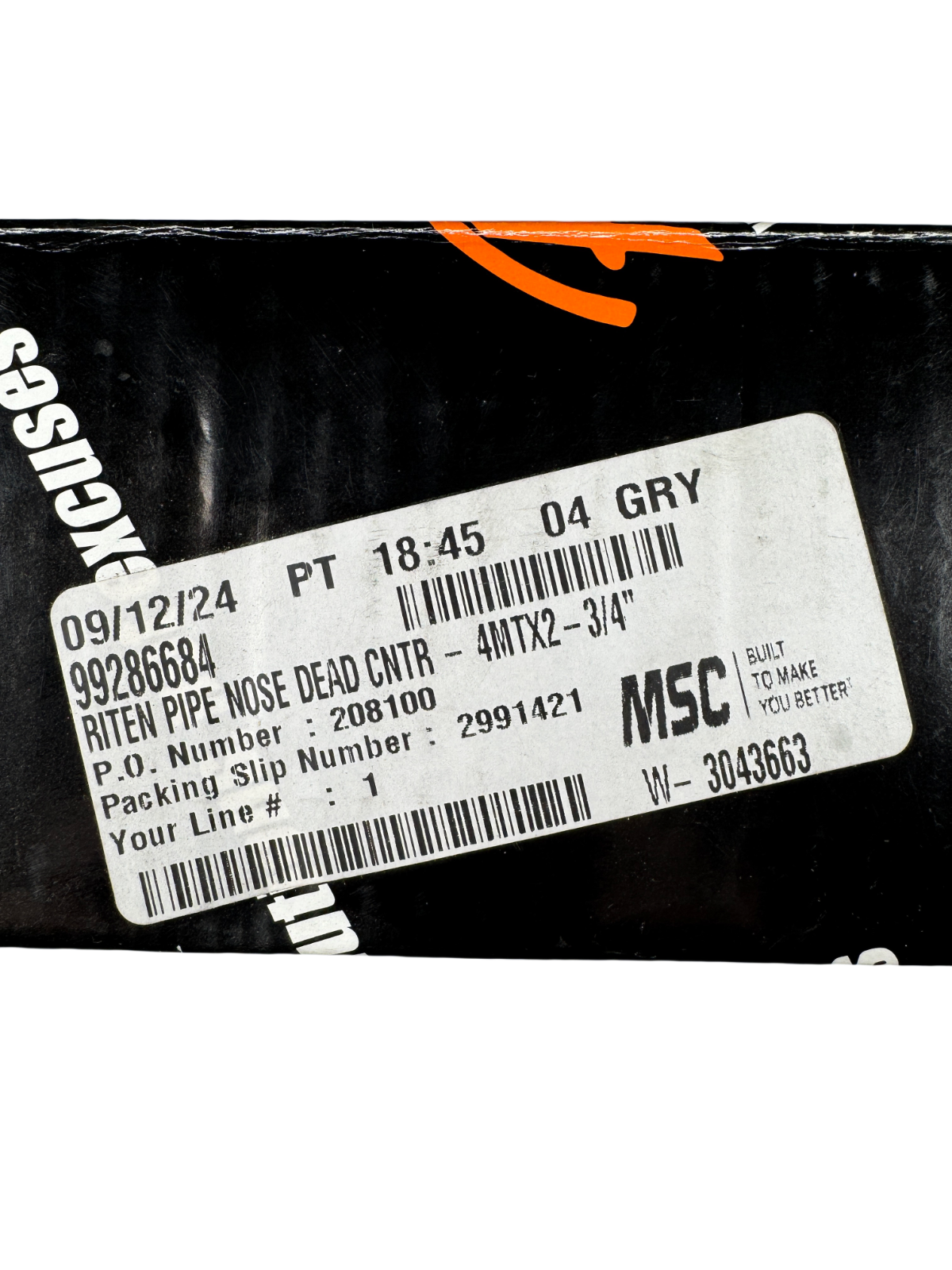 Riten 66104 2-3/4" Head Hardened Tool Steel Pipe Nose Point Solid Dead Center2