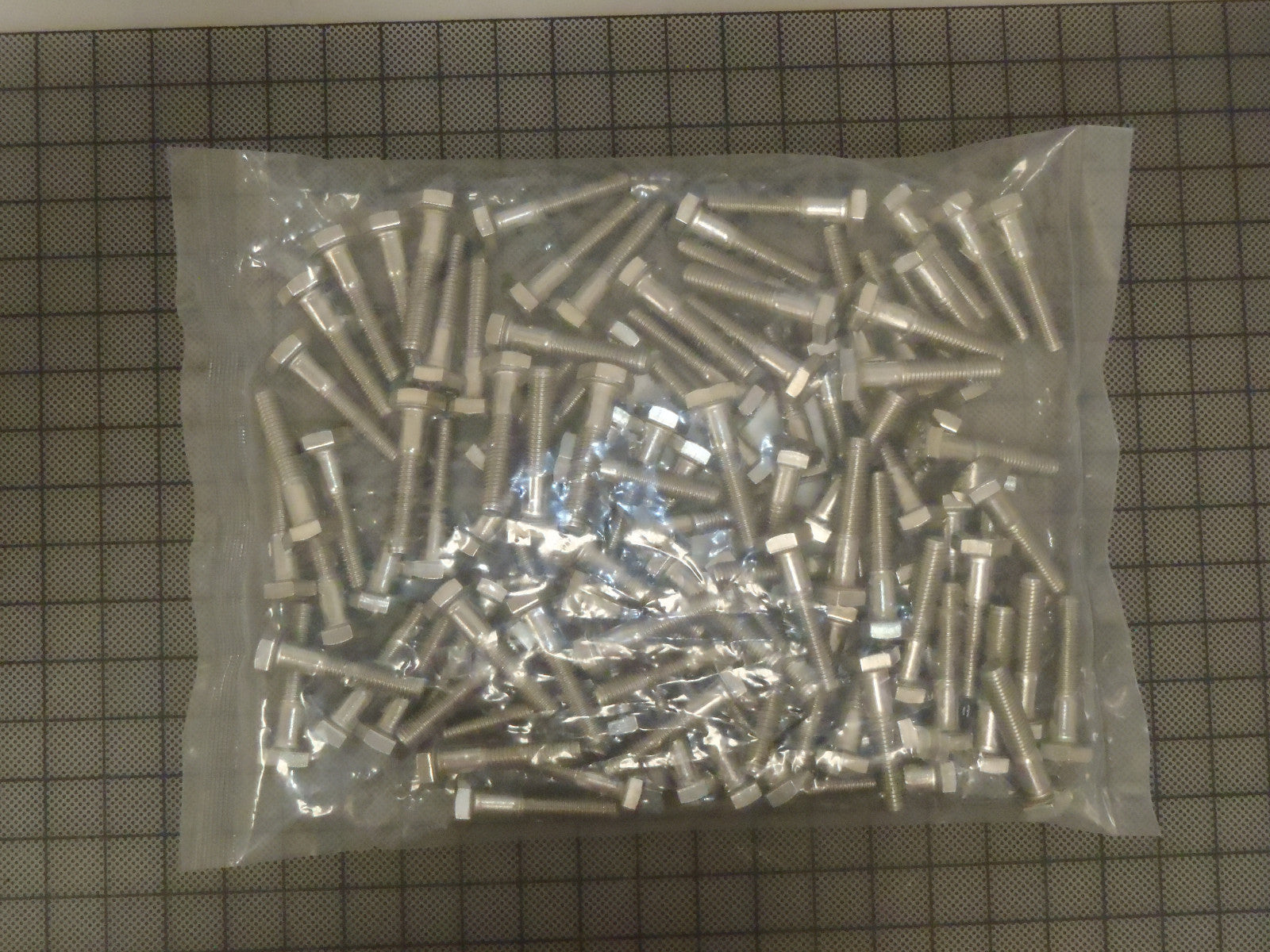 Bag of 100: 18-8 Stainless Steel Hex Cap Screws, 1/4-28x1-1/4" -0