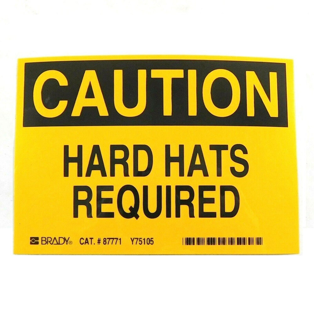Brady 87771 Hard Hat Required Safety Sign Label (Pack of 23)0