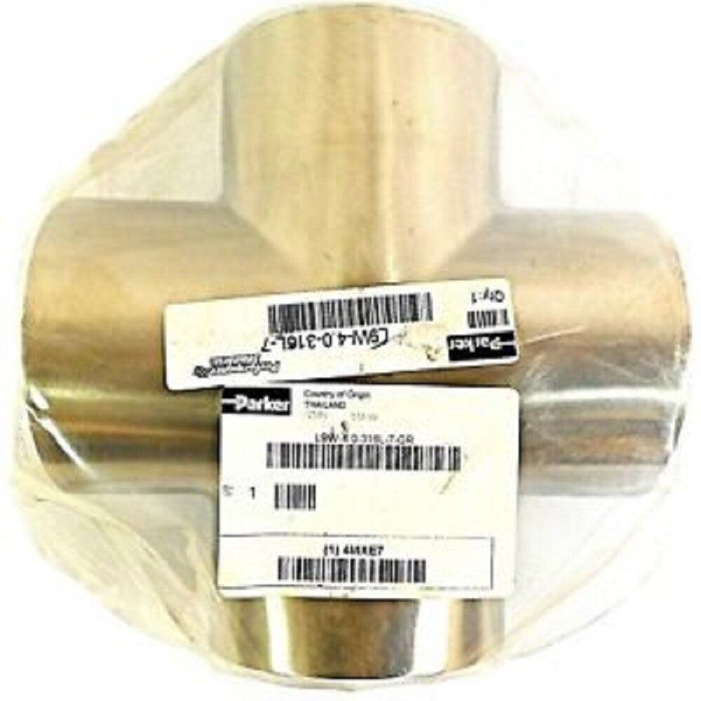Parker L9W-4.0-316L-7 4" Stainless Steel Cross Union0