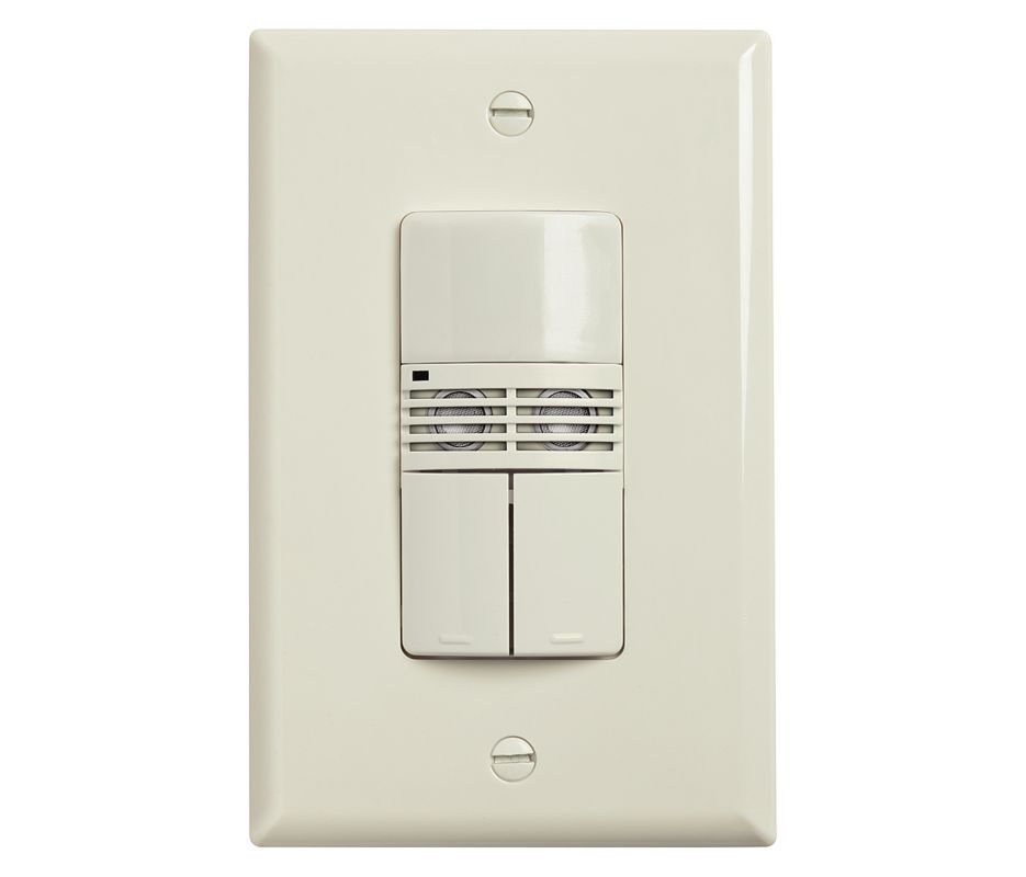 GE WDT-10-DR-G-D ALMOND Dual Relay Wallbox Occupancy Sensor 120/277V -0