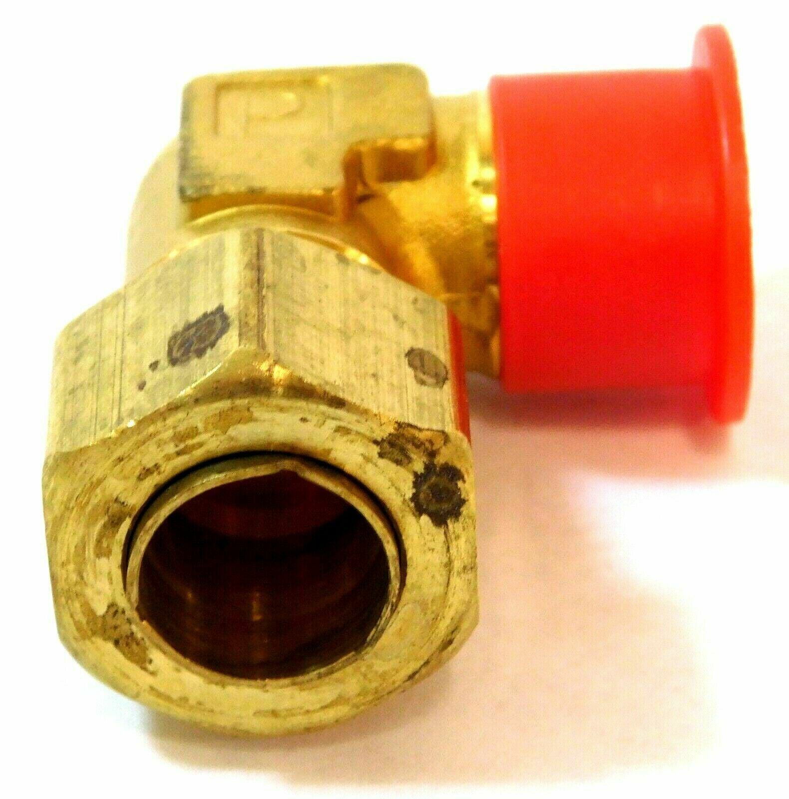 Parker 8 CB12-B Inru-Lok 90° Brass Elbows 1/2" x 3/8-18 (Pack of 5) -2