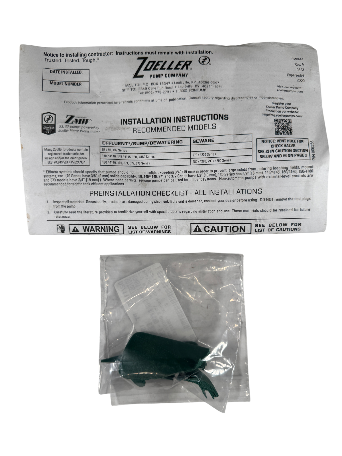 Zoeller 270-0002 2" FNPT 1PH 1HP 115VAC 60Hz 15A Cast Iron Sewage Ejector Pump4