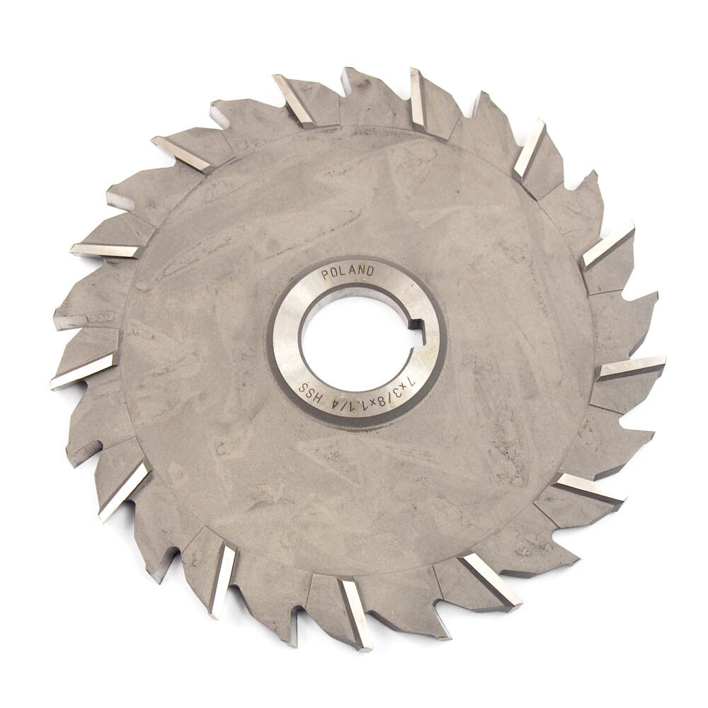 DOLFA 7" x 3/8" x 1-1/4" Staggered Tooth Side Milling Cutter HSS 26T 5-709-6850