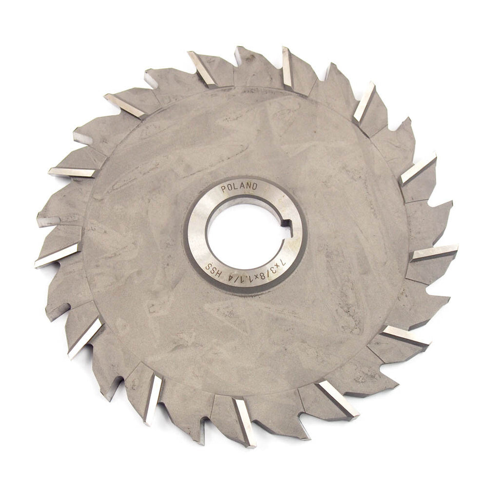 DOLFA 7" x 3/8" x 1-1/4" Staggered Tooth Side Milling Cutter HSS 26T 5-709-6850