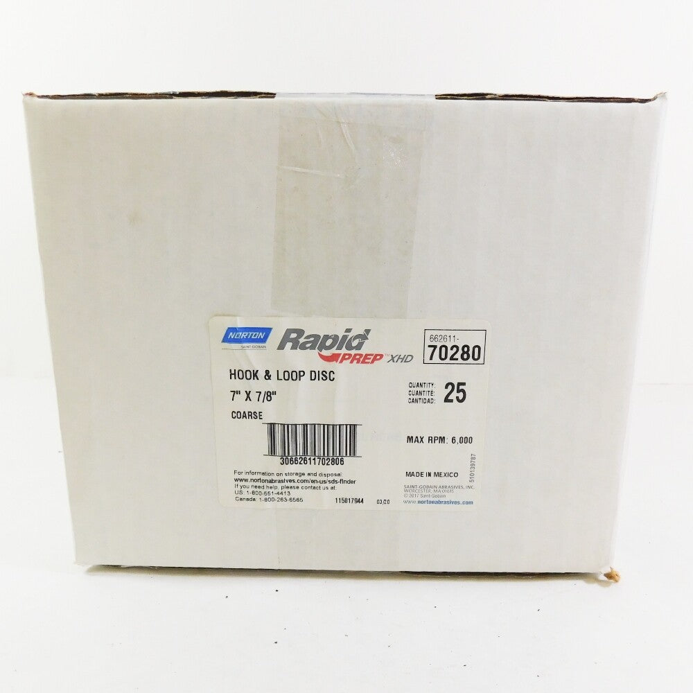 Norton 66261170280 Rapid Prep Coarse Hook & Loop Discs (Box of 25) -2