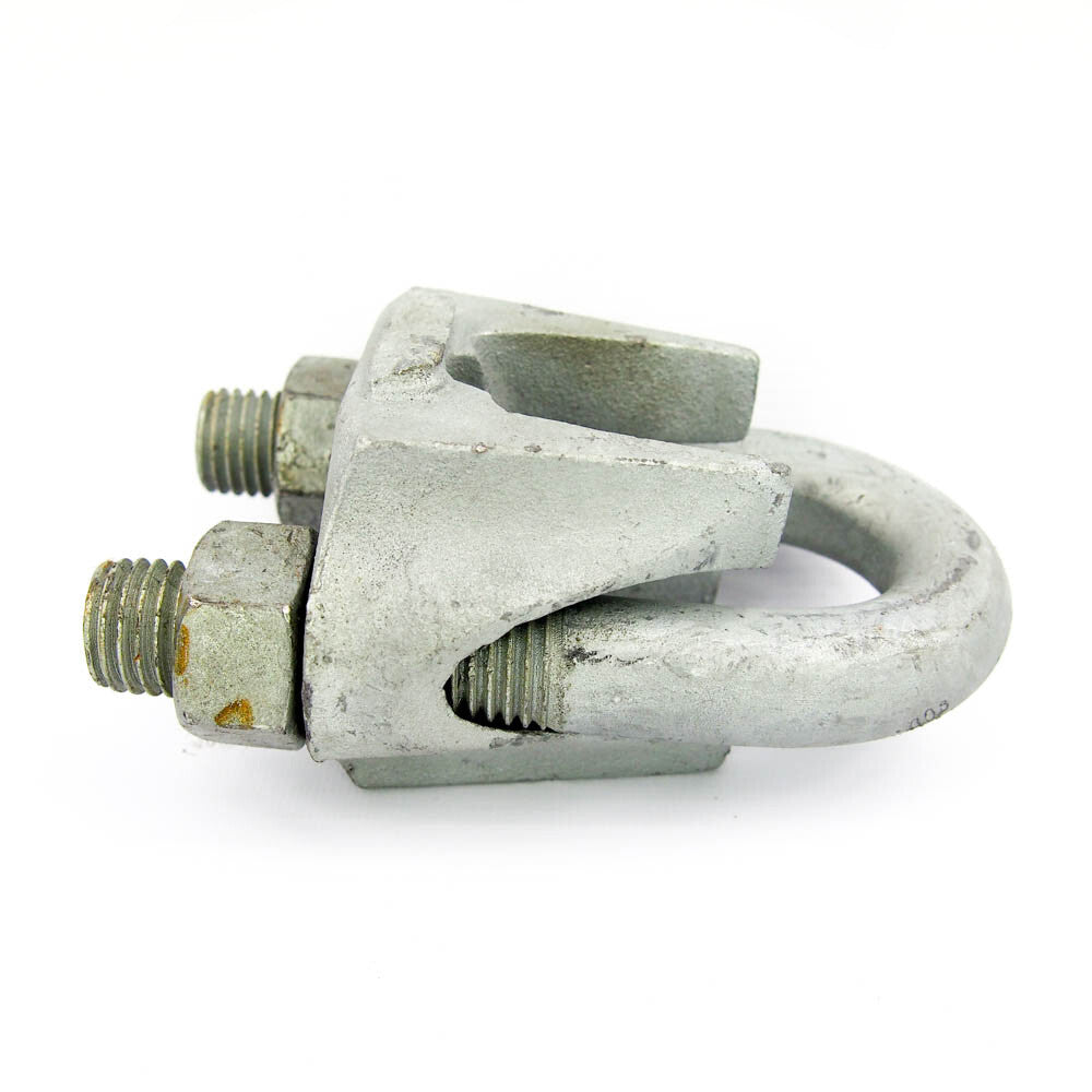 Chicago Hardware 23230 2 1-3/8" Galvanized Malleable Iron Wire Rope Clip -2