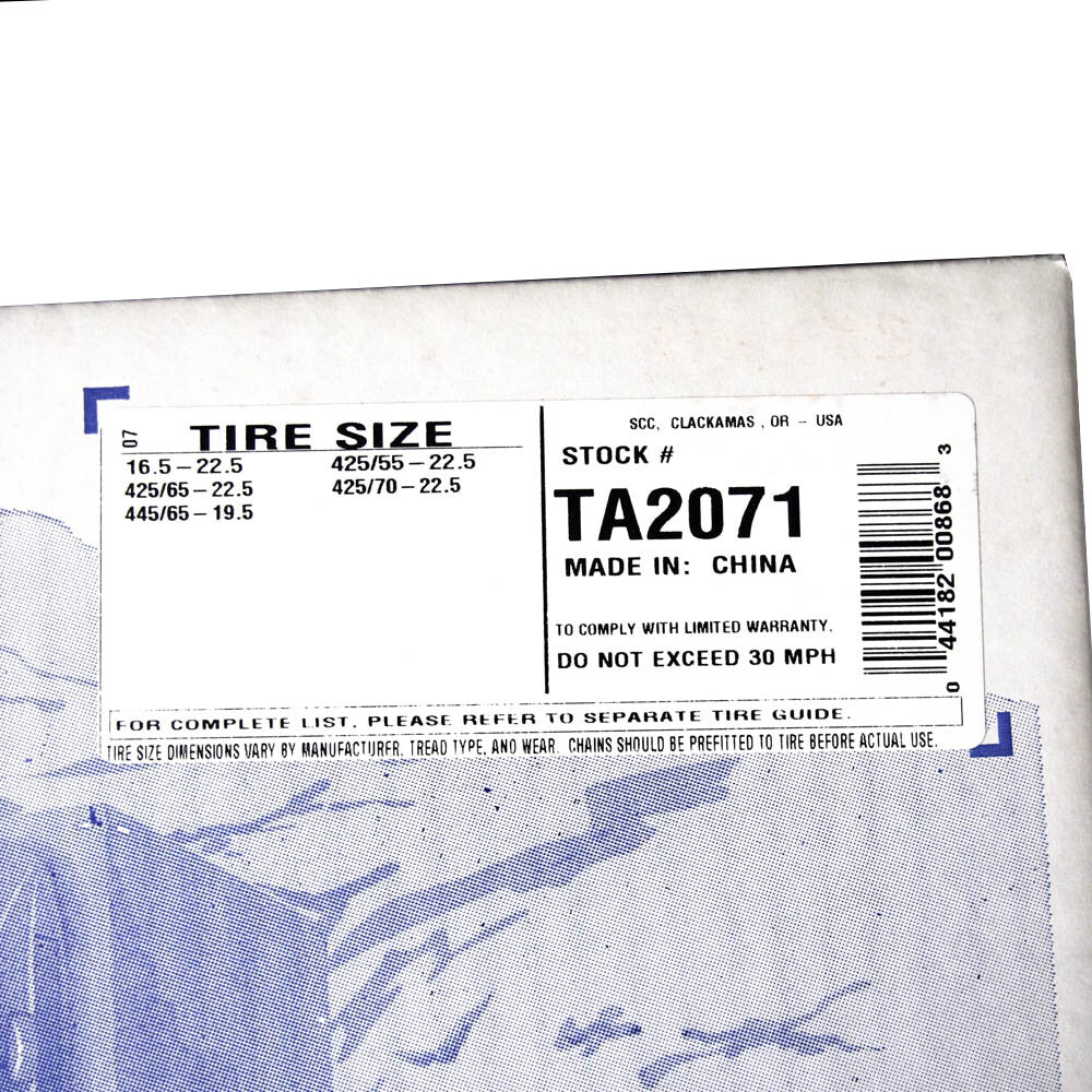 Security Chain TA2071 Alloy Radial Heavy Duty Tire Traction Chain (Pair) -1