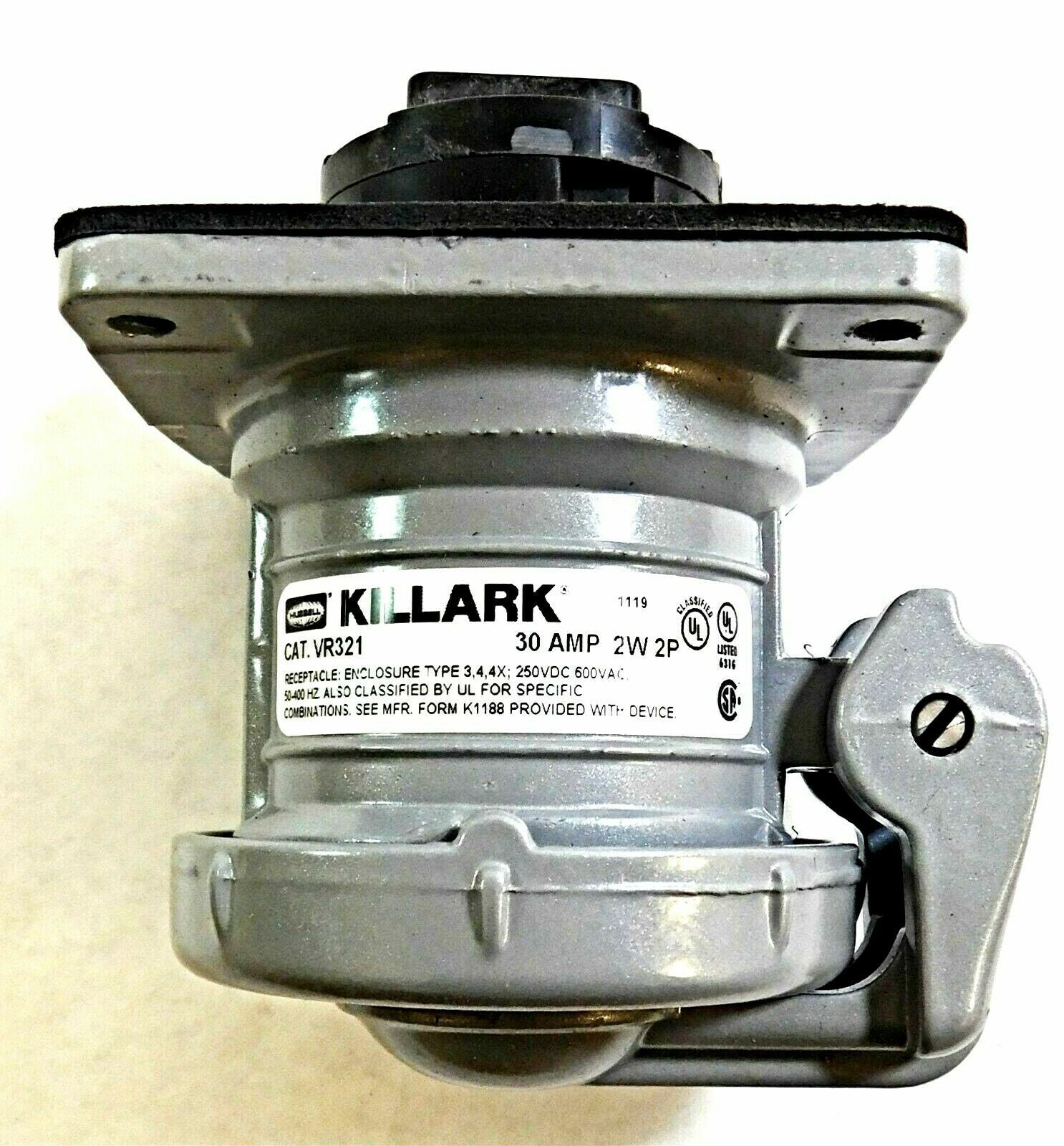 Killark VR321 Pin & Sleeve Receptacle 30A 600V Versamate Series2