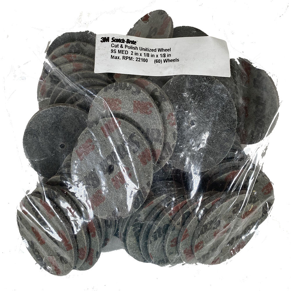 3M Scotch-Brite 60324 Cut and Polish Unitized Wheel 2" x 1/8" x 1/8" 60 ct -1