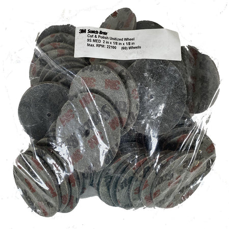 3M Scotch-Brite 60324 Cut and Polish Unitized Wheel 2" x 1/8" x 1/8" 60 ct -1