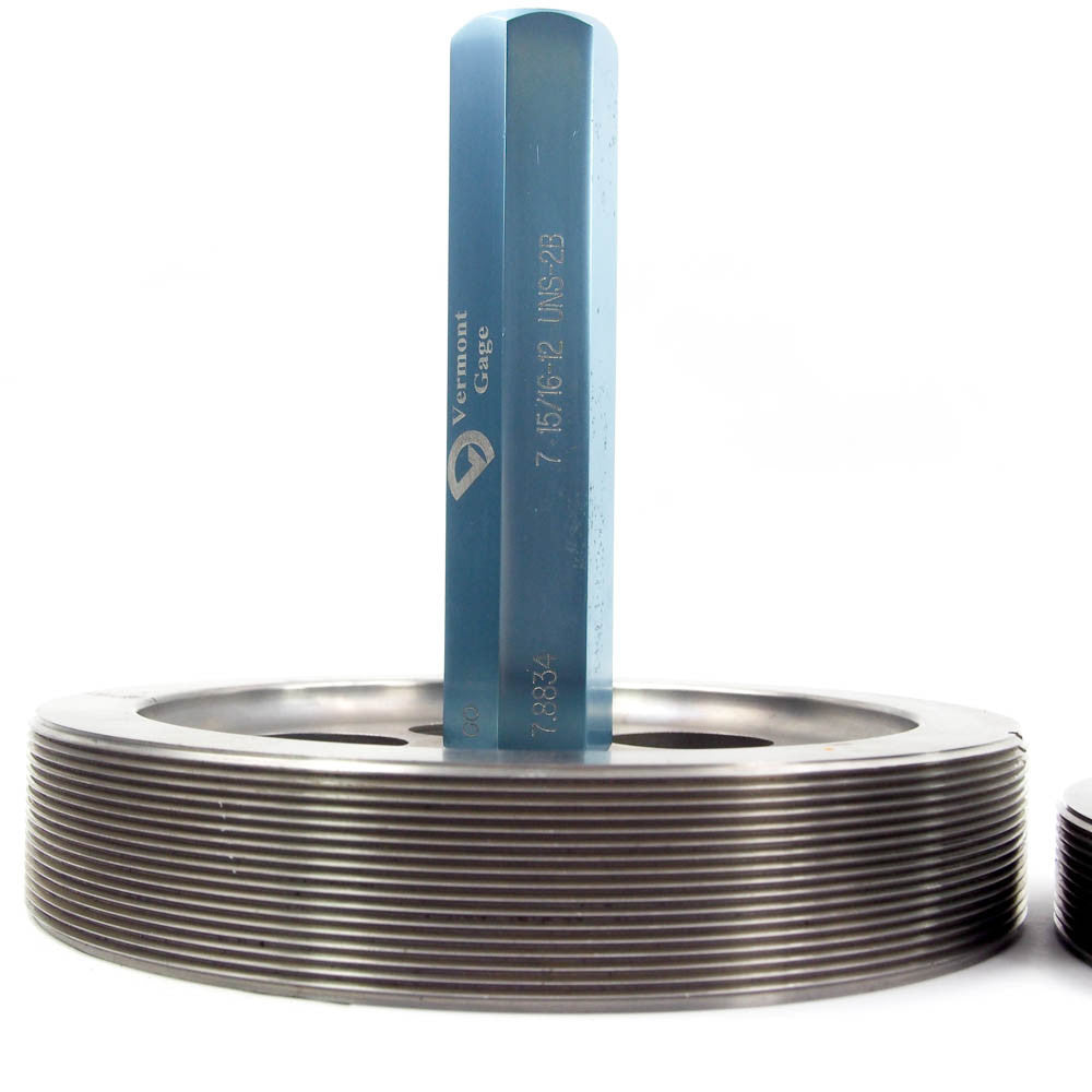 Vermont Gage Thread Plug Gauge 7-15/16-12 UNS-2B Go PD 7.8834 No PD 7.8927 -1