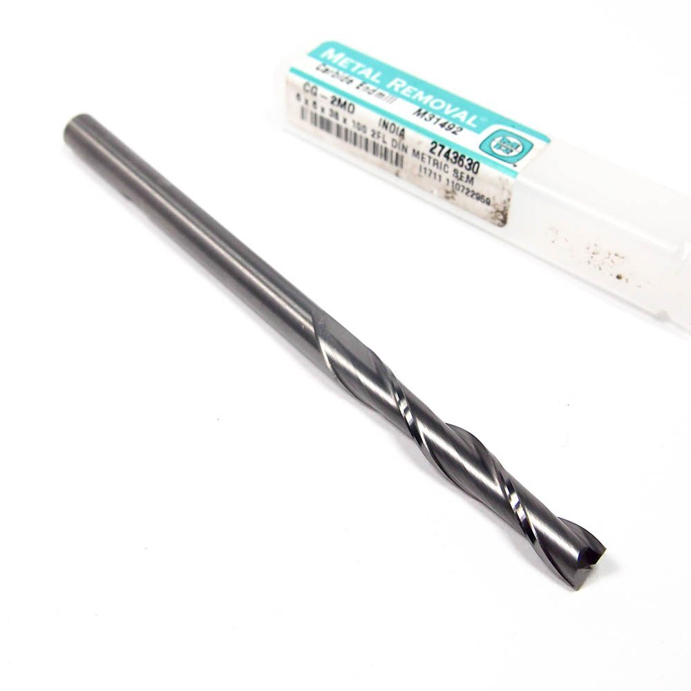 METAL REMOVAL Carbide Square End Mill 6mm 2FL M314922