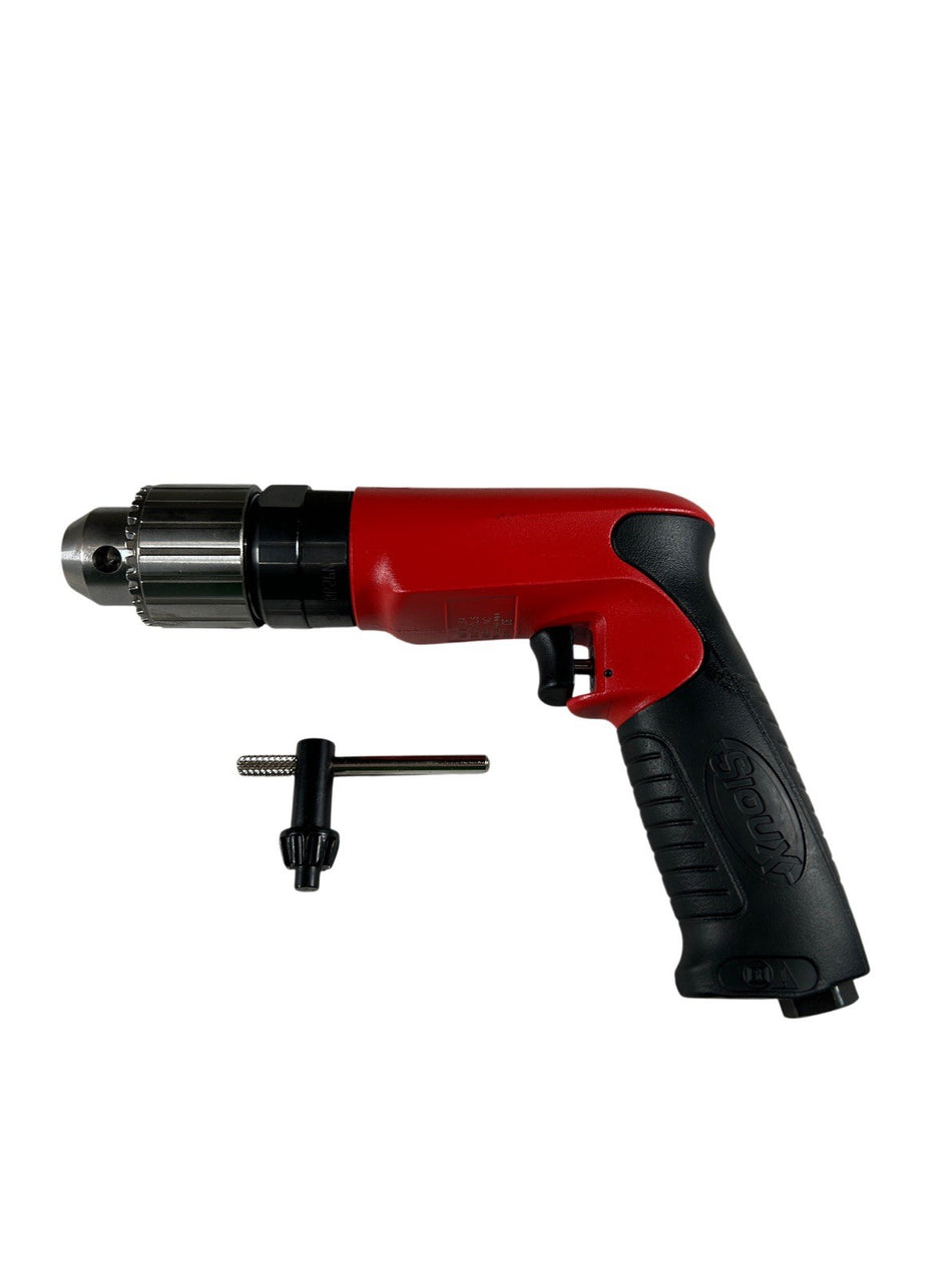 Sioux SDR10P26N4 1/2" Size 1HP 2600 RPM 30 CFM Keyed & Keyless Chuck Air Drill0