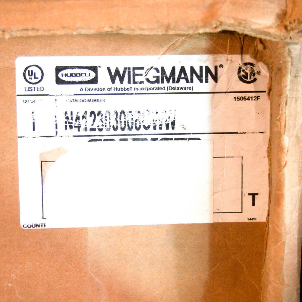 Hubbell Wiegmann N412303008C 30" x 30" x 8" Wall Mount Enclosure1