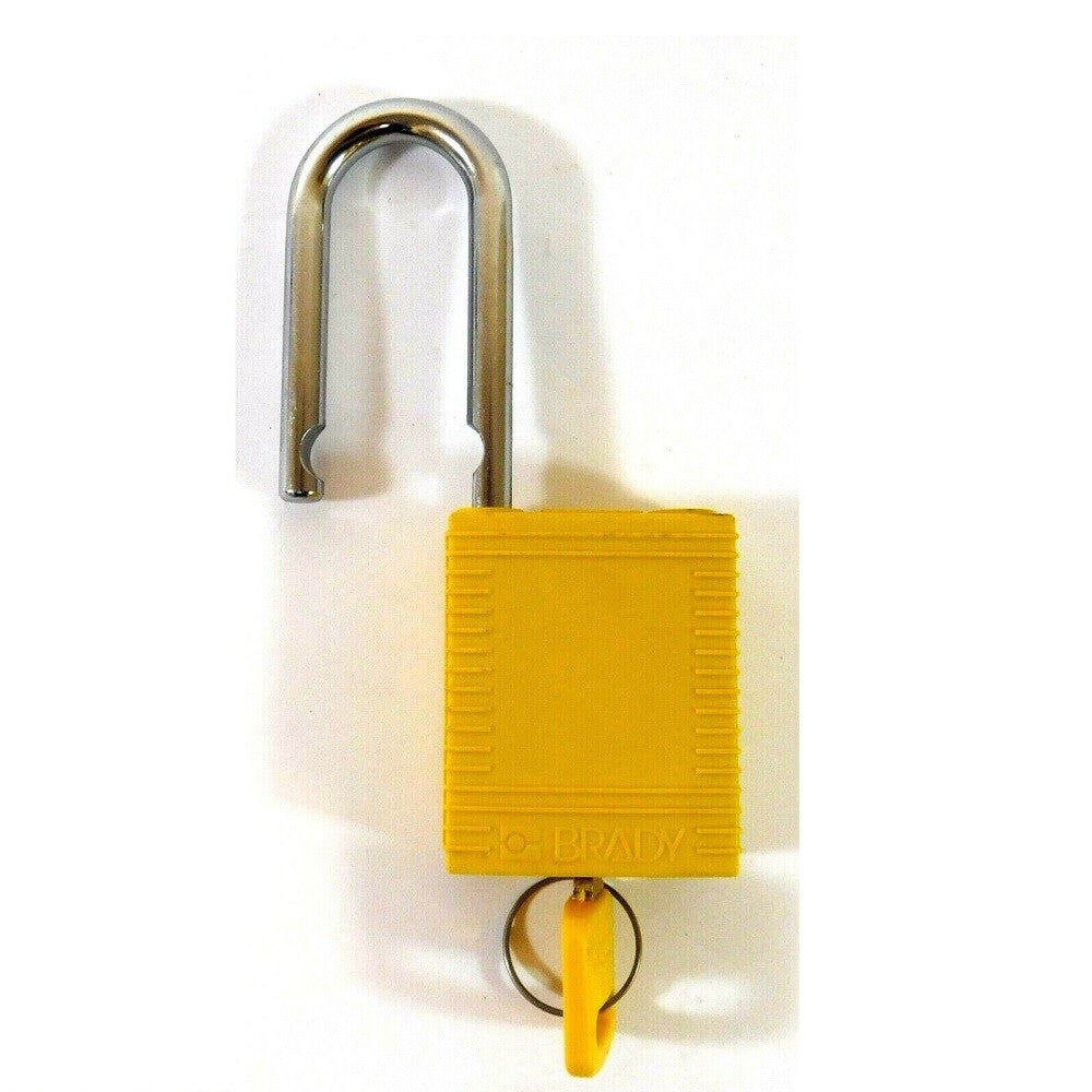 Brady NYL-YLW-38ST-KA6PK 1/4" Safety Padlock (Pack of 6)2
