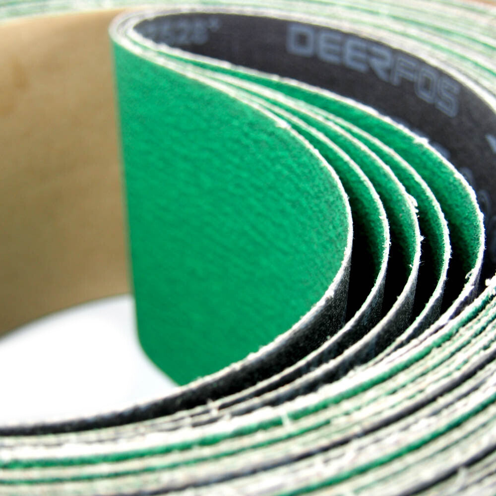 Deerfos PZ528 6" Wide x 344" Long Coated 80 Grit Sanding Belt (5-Pack) -1