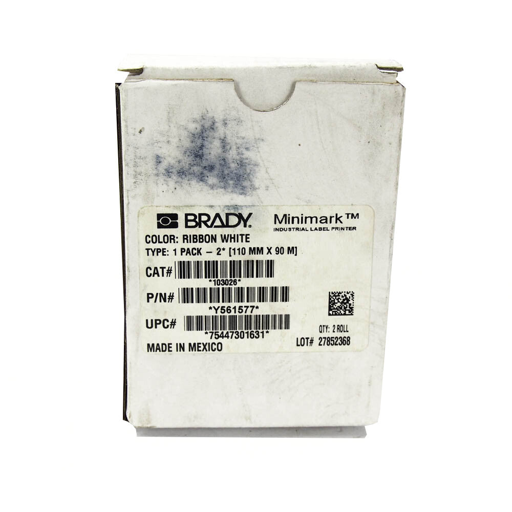 Brady 103026 4" x 290' Smear-Resistant Label Printer Ribbon Cartridge1