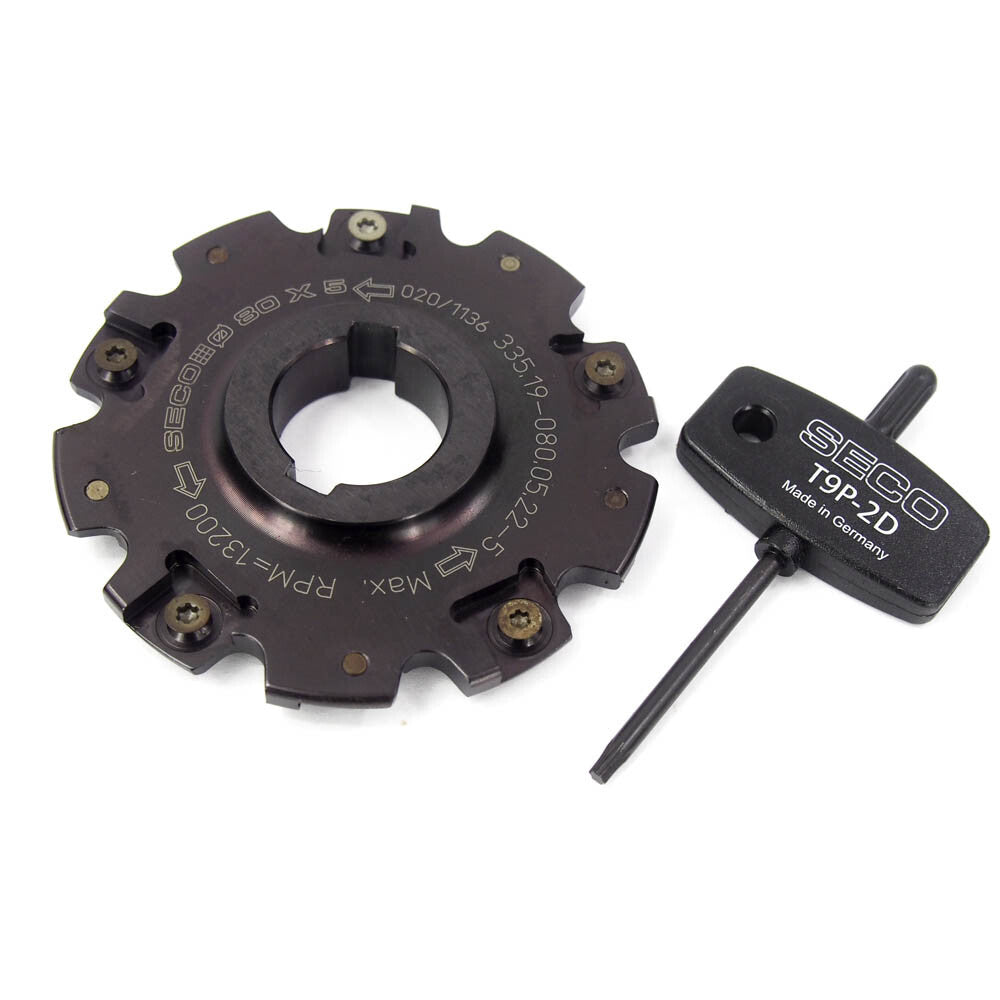 Seco 31024 Indexable Slotting Cutter 80mm 5-Teeth 10-Ins 335.19-080.05-22-50