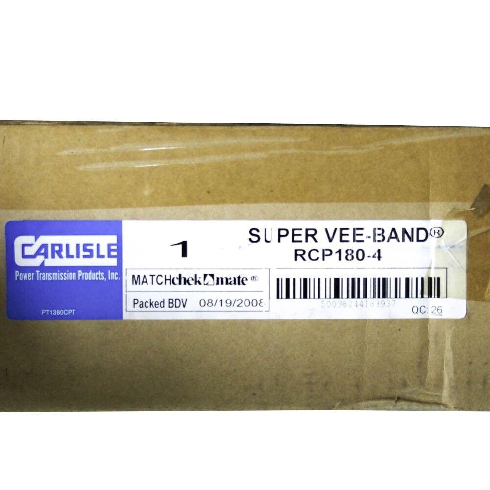 Carlisle RCP180-4 4 Ribs Oil & Heat Resistant Super Vee-Band V-Belt -3