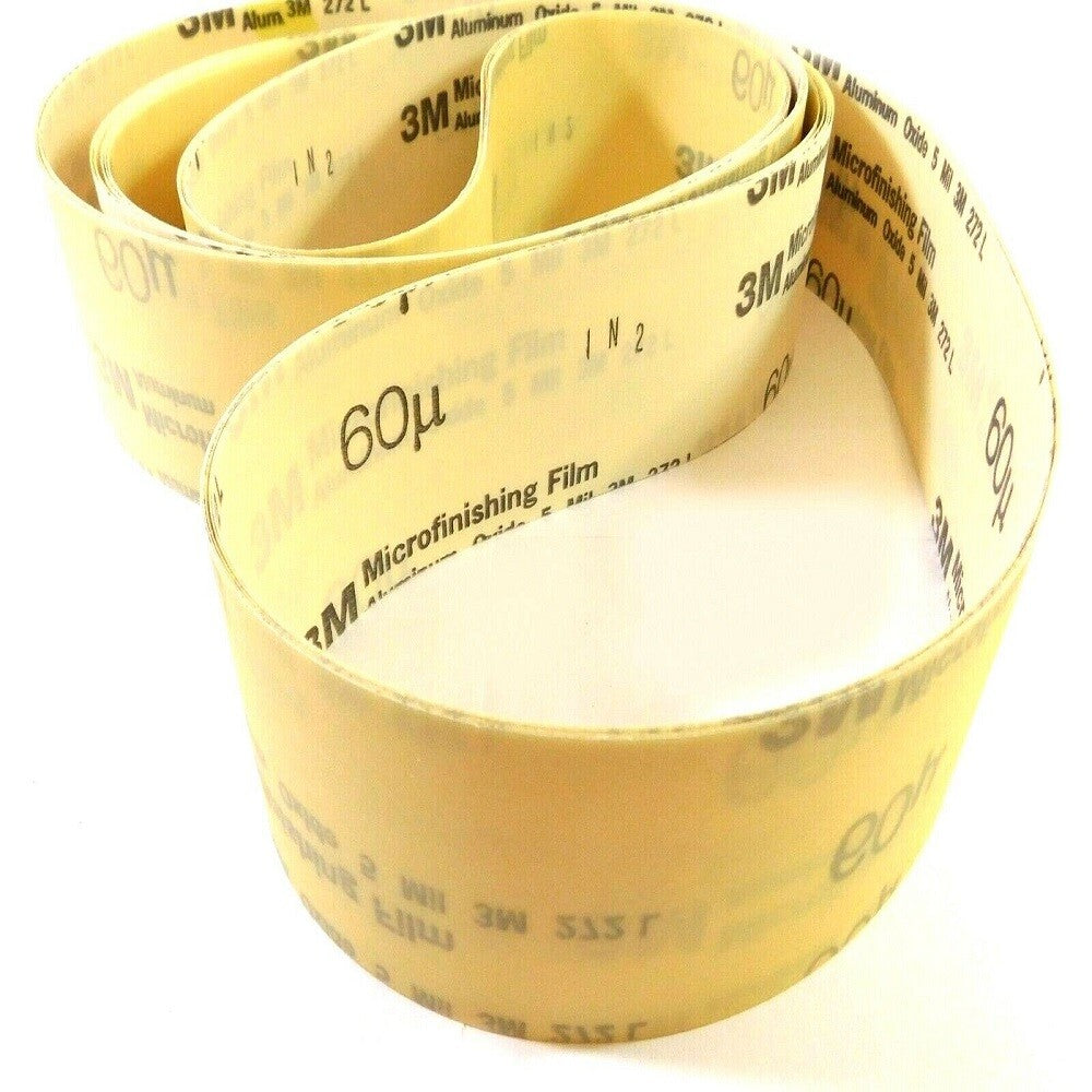 3M 272L 2-1/4" x 94" Microfinishing Film Belts (5 Belts) -1