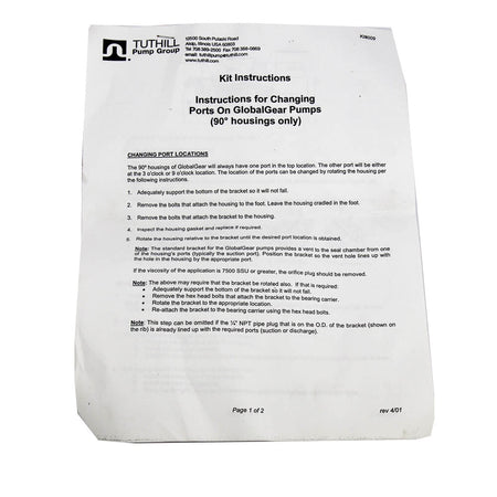Tuthill G120II151-3.0-125F 3 Inch Pipe Size NPT Flange Kit -3