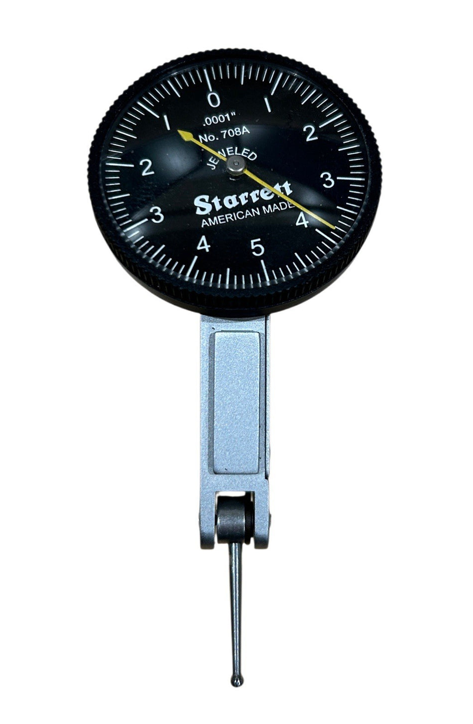 Starrett B708AZ 0.0001" Graduation Black Dial Test Indicator with Dovetail Mount0