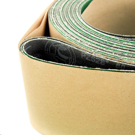 Deerfos PZ528 6" Wide x 344" Long Coated 80 Grit Sanding Belt (5-Pack) -2