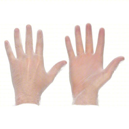 Condor 3BA44D Size Large Powder-Free Clear Disposable Gloves (Case of 1000) -1