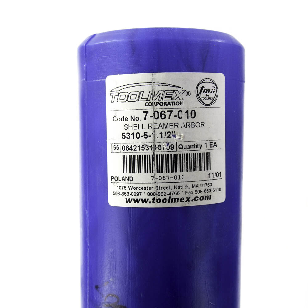 Toolmex 7-067-010 Driver Arbor for Reamer 1-1/2" Shank x 15.55" OAL1