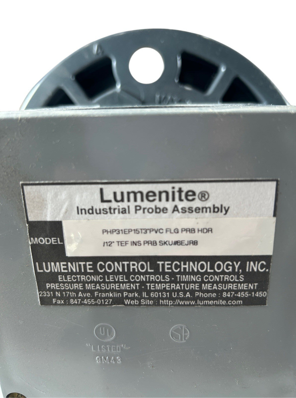 Lumenite PHP31EP15T12 12" L x 3" Process Flange Waterproof Liquid Level Probe2