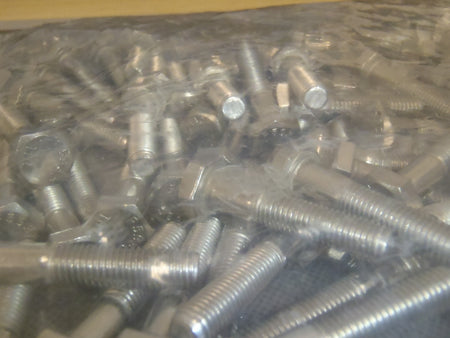 Bag of 100: 18-8 Stainless Steel Hex Cap Screws, 1/4-28x1-1/4" -1